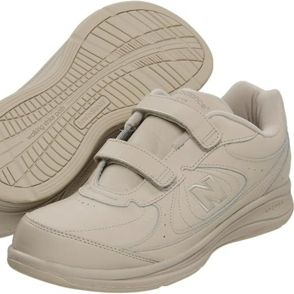 New Balance Men's 577 V1 Hook and Loop Walking dad Shoe bone tan 10.5 sneakers